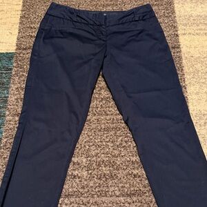 The Limited Dark Blue Drew Fit cropped dress pants